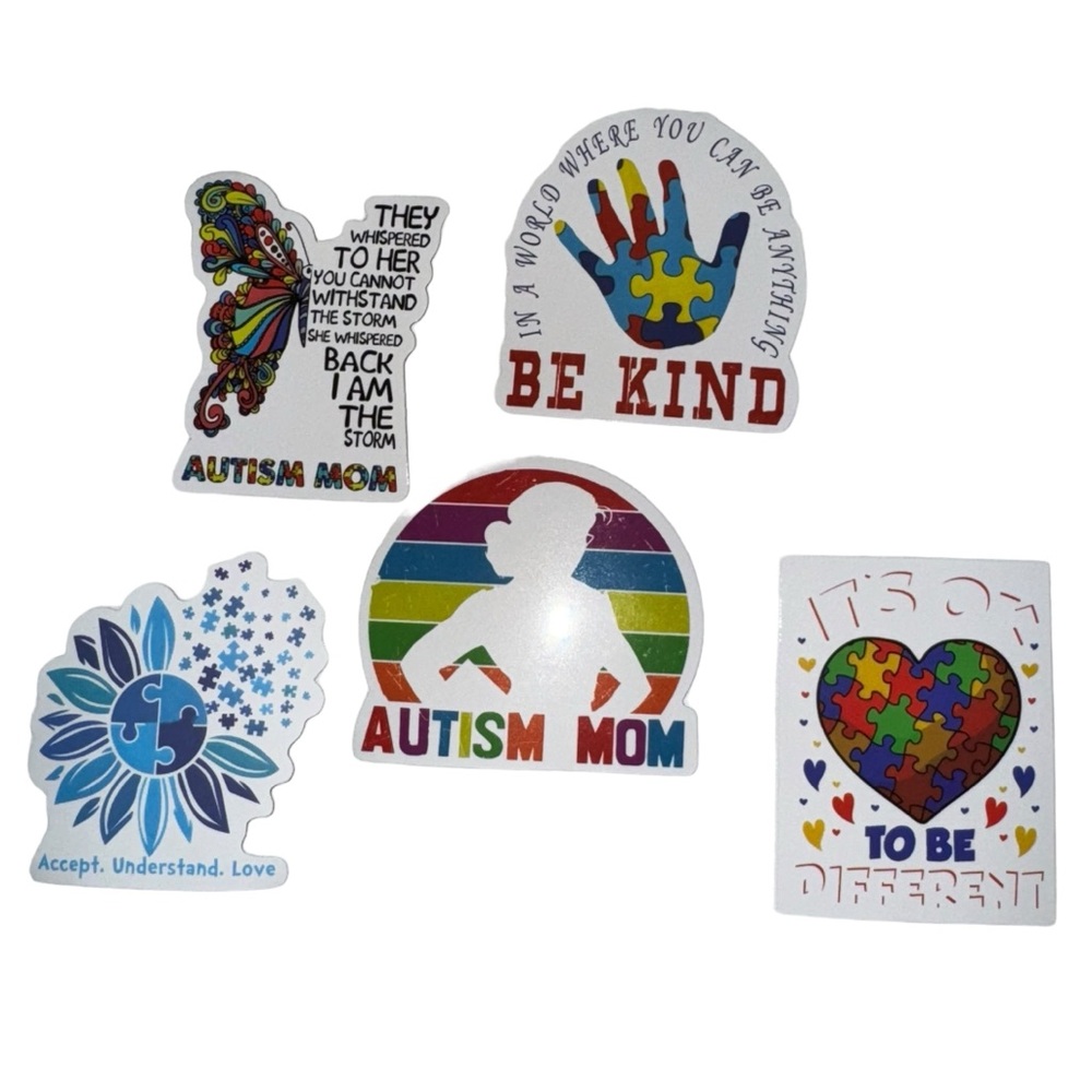 🧩❤️Autism Awareness 5 Pack Of Stickers